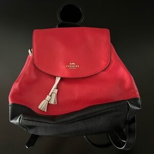 Coach Red and Black Mini Backpack